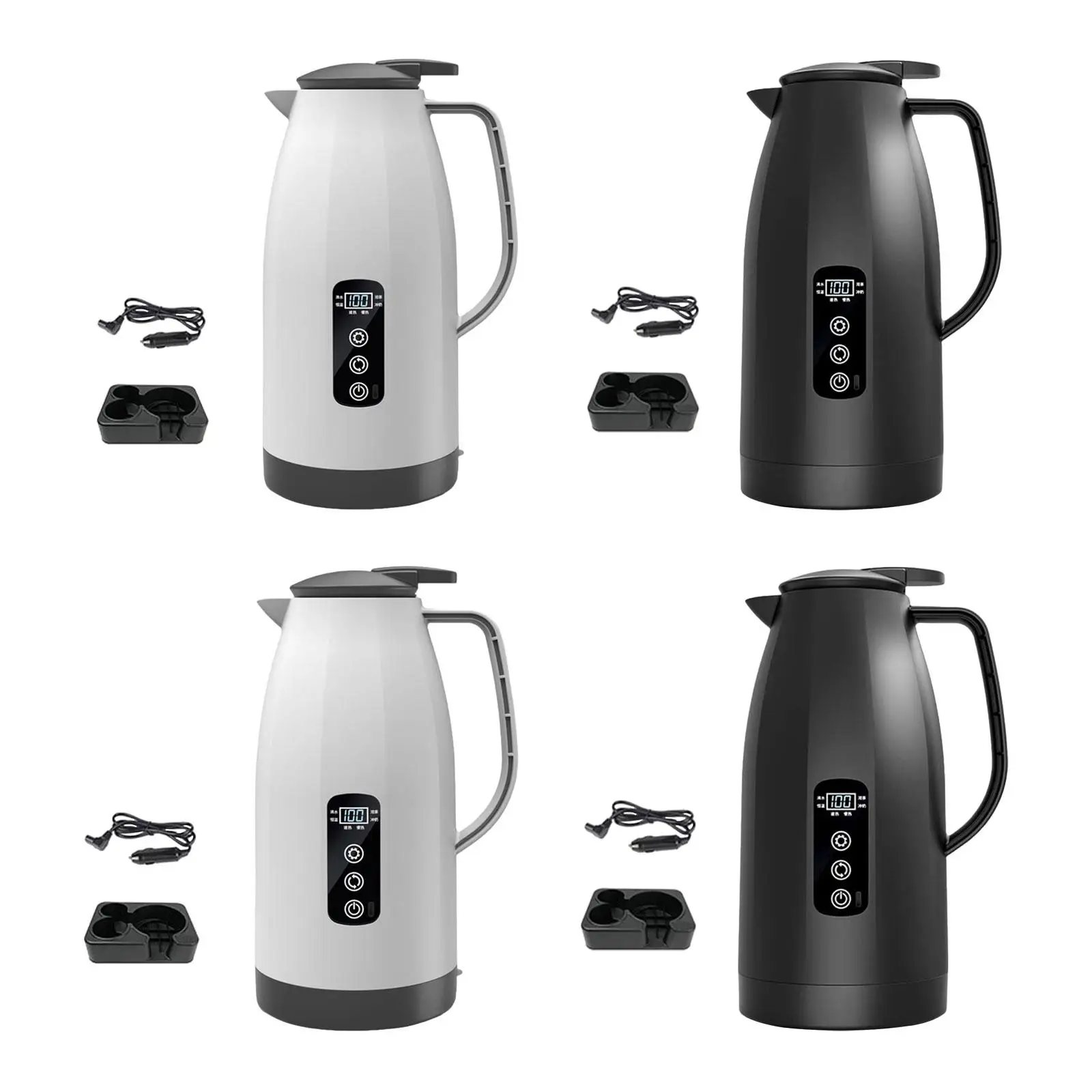 Car Kettle Boiler Touch Control Fast Boiling 12V 24V Water Heater Electric Tea Coffee Kettle for Road Trip Camping Outdoor