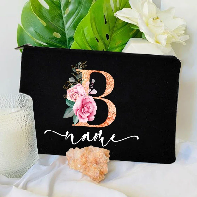 Custom Bridesmaid Name Gift Bag Wedding Makeup Pouch Lipstick Clutch Travel Organizer Bridal Toilet Beauty Case Designer Bags