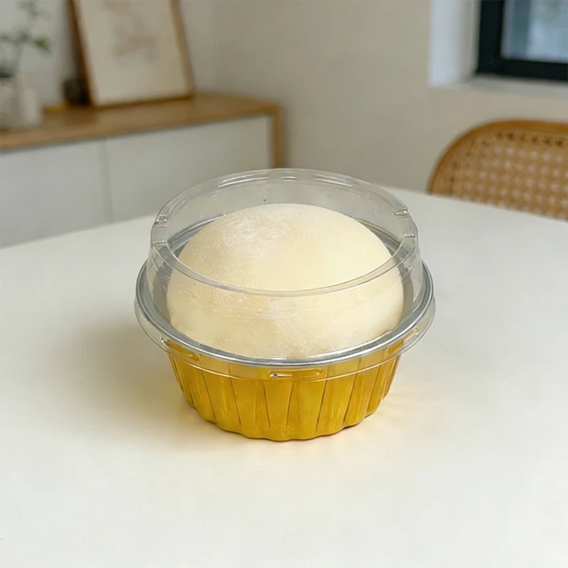 

130ml Disposable Foil Cupcakes 50/100/150pcs Air Fryer Liners Oven Baking Molds Non-stick Aluminum Muffin Pan for Cake Pudding