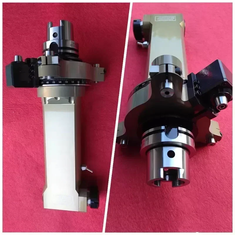 Deep hole angle head right angle milling head deep hole angle milling horizontal water milling HSK100A-ER40