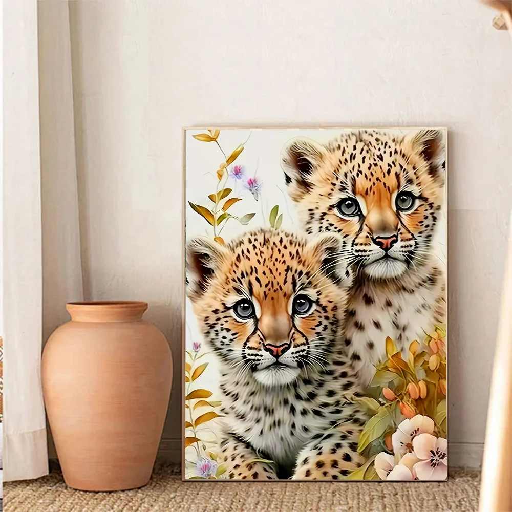 HUACAN Full Square Round Diamond Painting Tiger Cross Stitch Embroidery Mosaic Animal Rhinestones New Arrival Home Decor