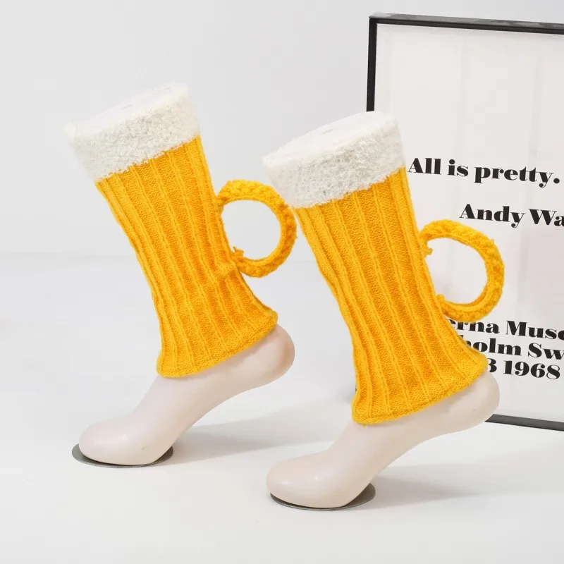 Beer Hat Knit Funny Hat for Men Women Novelty Gifts Beer Lovers Birthday Christmas Halloween Gifts Adults Party Costume