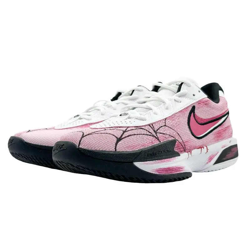 【Personalizar】Nike Air Zoom G.T. Zapatillas de baloncesto Cut Academy para hombre, zapatillas bajas rosas, zapatos FB2598-100