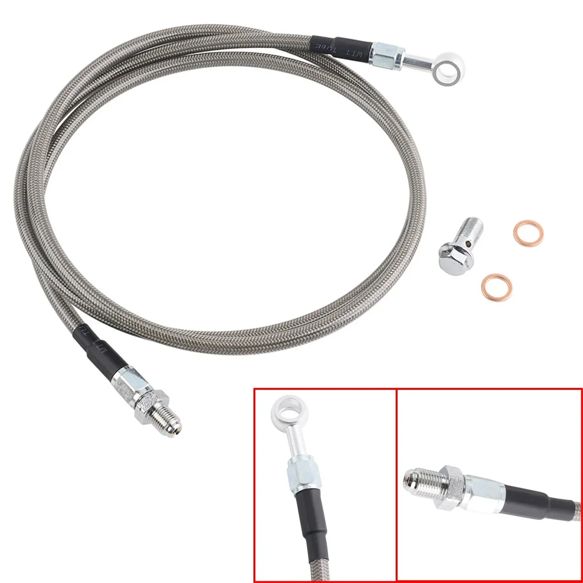 

Extended Brake Lines, 89715 Durable Sturdy Brake Lines for Wrangler TJ YJ XJ 1987 To 2006