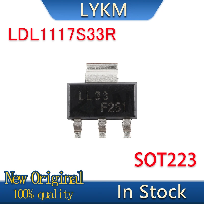 

10/PCS New Original LDL1117S33R Screen printing LL33 SOT-223 1.2A high PSRR low drop linear regulator chip In Stock