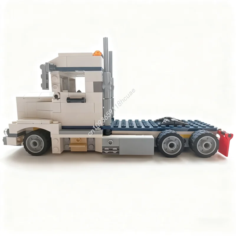 401 Uds. MOC modelo de semitruck de cama plana bloques de construcción ensamblar juguetes artesanales de educación de cumpleaños Modular ladrillo regalos de navidad