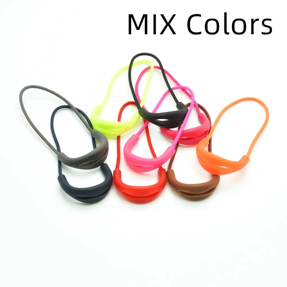 10pcs/pack Mix Color U Shape Zipper Pulls Cord Ends Strap Lariat For Apparel Accessories