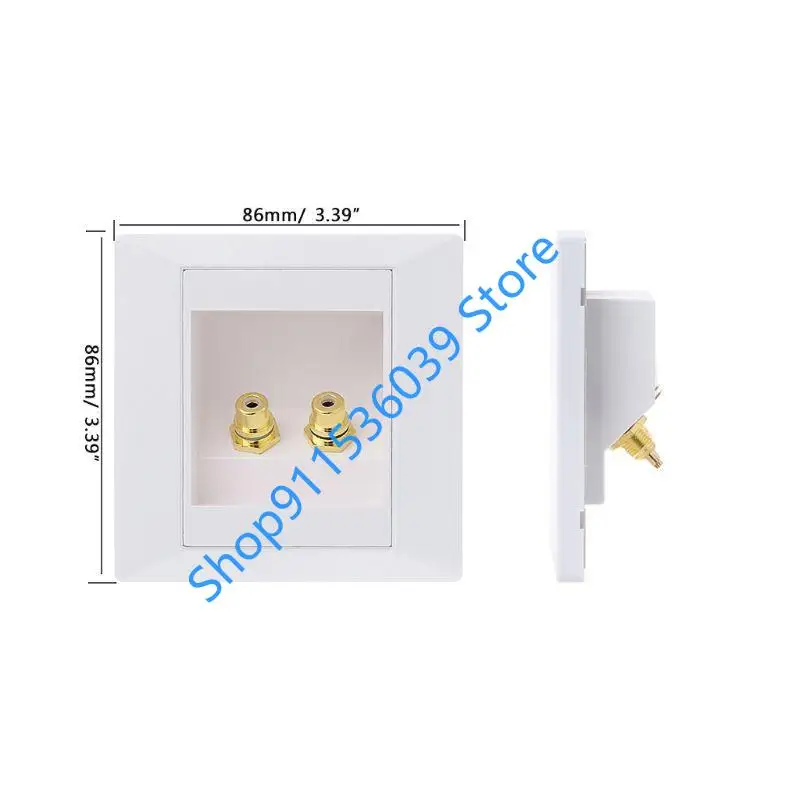 1 шт., 2-полосный медный сердечник, RCA-терминал, настенная панель, входная пластина, розетка для корпуса фонокорда, аудиоадаптер