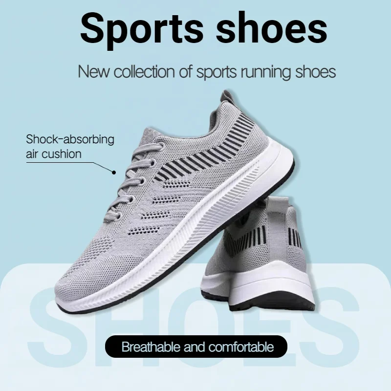 Men's Spring Wear-Resistant Trendy and Versatile New Soft Sole Comfortable Running Casual Shoes Sports Shoes Men's Casual Shoes