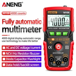 ANENG M108 MIni Digital Multimeter 4000 count  AC/DC Electrical Instruments Tester Auto Multimetro digital profesional meter