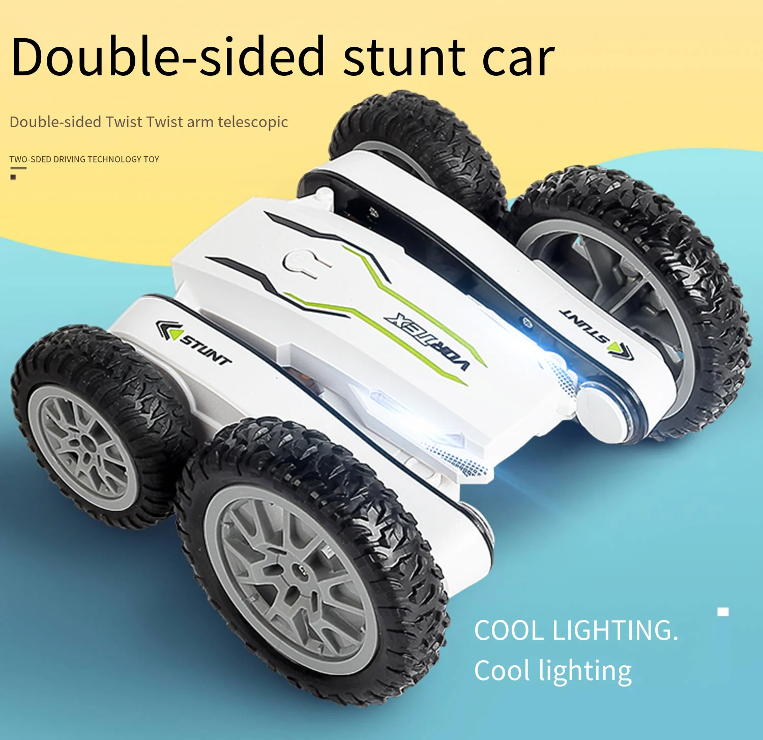 Remote Control Stunt Car 2.4G Toy 360 Rotating Blossom Cool Light Tumbling Double Sided Butterfly Car Boy Toy Birthday Gift