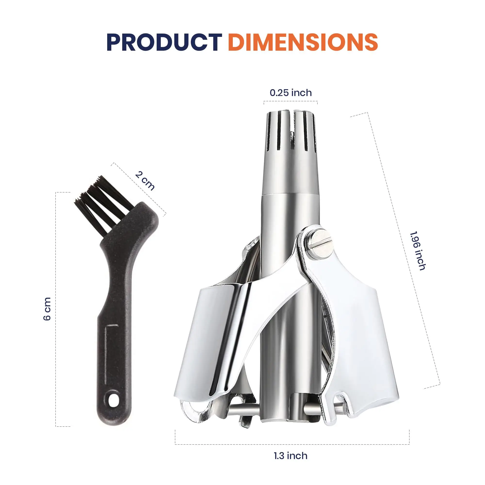 귀 및 코털 트리머 클리퍼 무통증 헤어 트리머 남녀 공용 수동 트리머 방수 손세척 간편 세... - 5