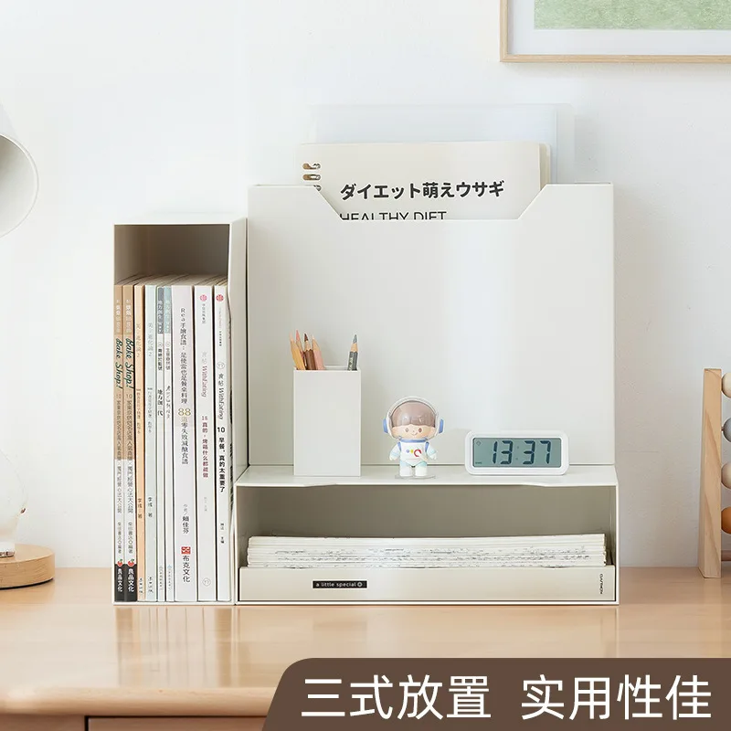 Manufacturer's Multi-Functional Simple Student Book Stand, Desktop Book Storage Rack, Plastic Book Clip Fixed Organization