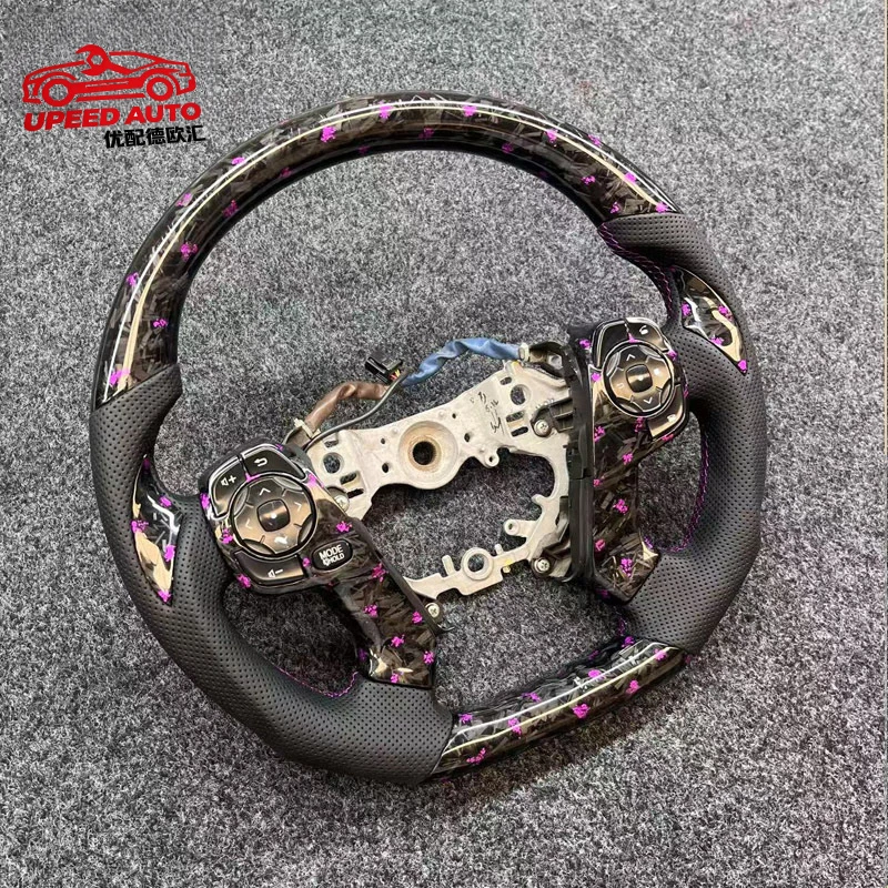 Suitable for Toyota Camry 7th generation, forged purple foil carbon fiber steering wheel modification