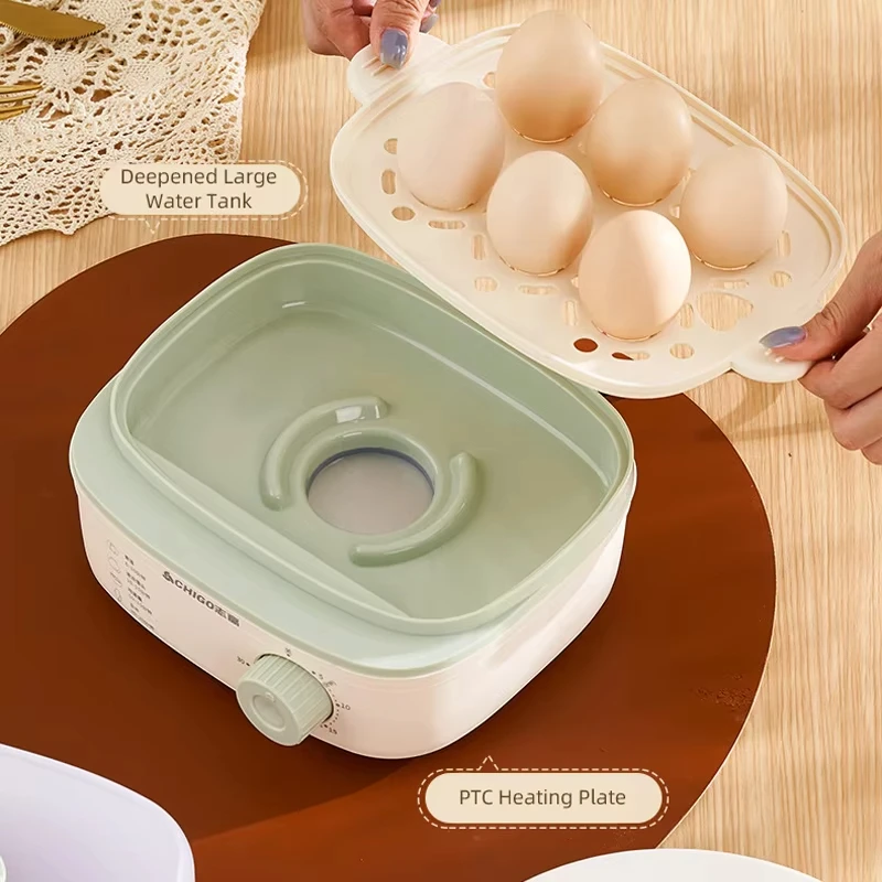 

Двухслойная яйцеварка 350 Вт с таймером, яйцеварка, пароварка, машина для завтрака, пароварка для вареных яиц и яиц, Custard 220 В