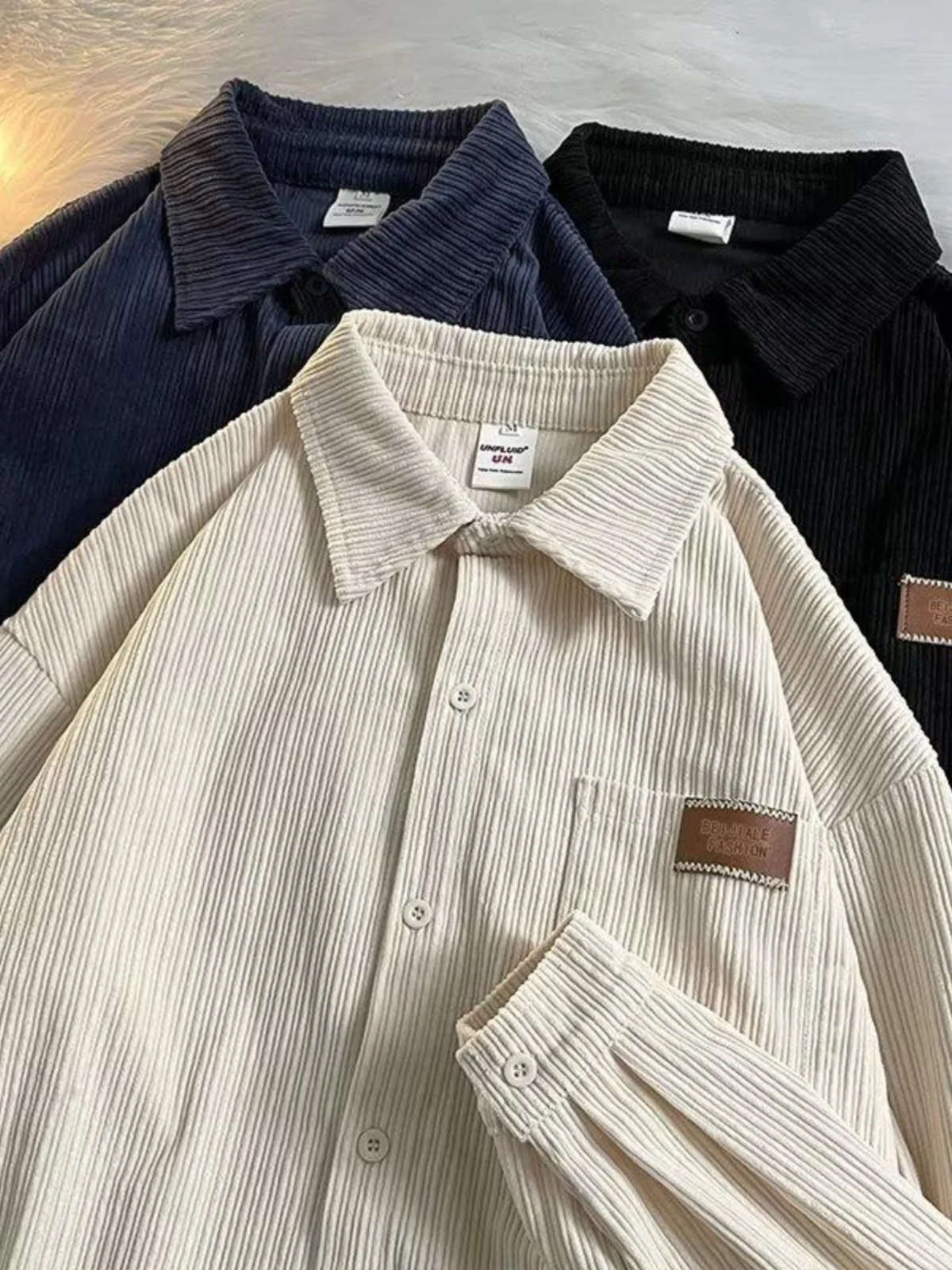 

Мужская вельветовая куртка свободного кроя с длинными рукавами, повседневная, осенне-весенняя, универсальная, в стиле ретро, с эффектом высокого класса, одежда для мальчиков