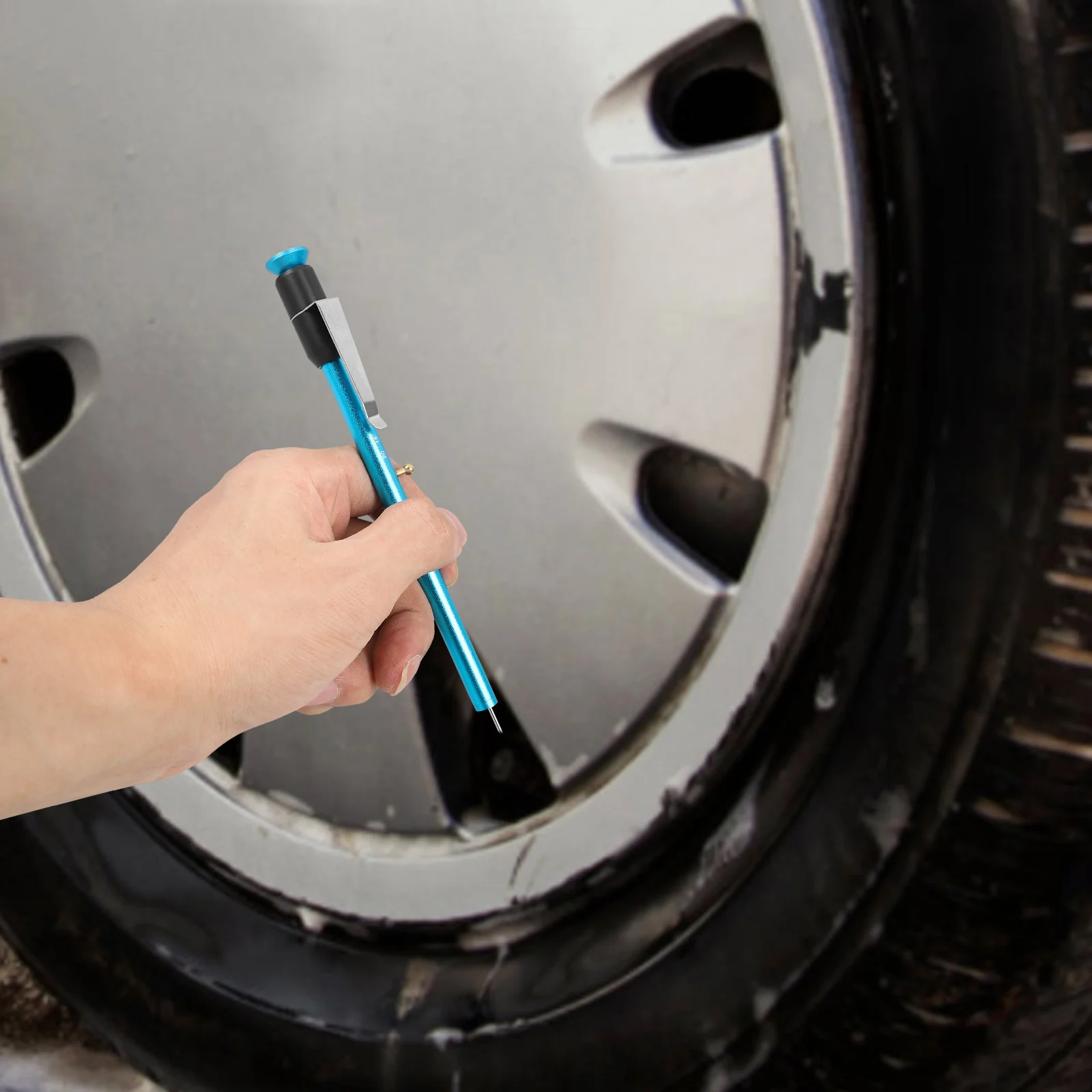 

Brake Pad Gauge Tire Tread Depth Measuring Tool Portable Metal Automotive Tools Thickness Ruler Pads Measurement Scale