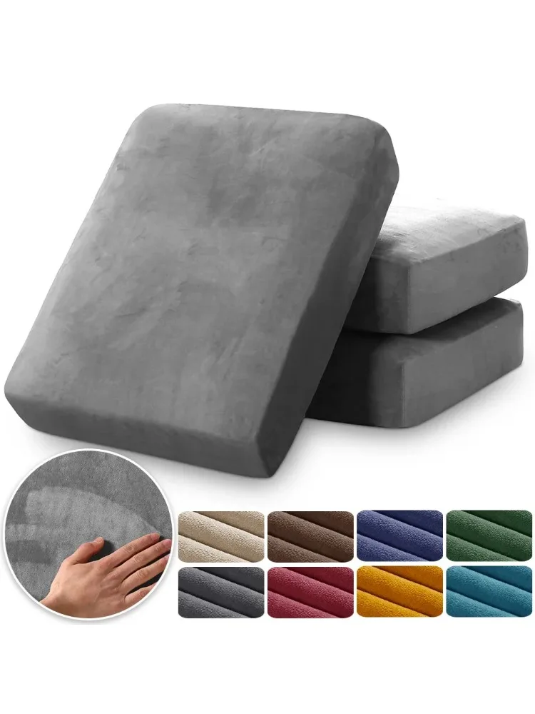 Weiche Samt-Sofabezüge Elastische Couchüberwürfe Luxuriöse Schlichte Wohnzimmer-Chaiselongue-Abdeckung Haustierfreundlich Abnehmbar Warm