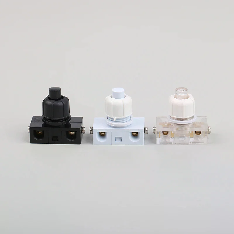 1pc 250v 2a Push Button Switch Inline Foot Pedal Ufo Type Lamp Lighting Control On/off Ac High Quality Material