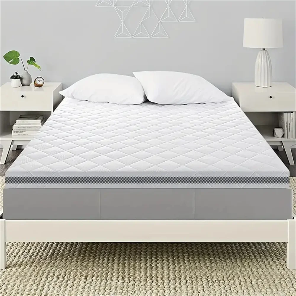 

Hcore Mattress 3 Inch, Pain Relieving Foam Bed Topper for Extra Support, Removable Cover, No Smell