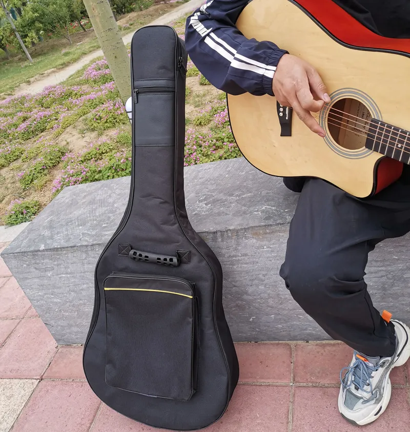 Bolsa acolchada para guitarra, accesorio para guitarra de 36, 38 y 41 pulgadas, con doble correa ajustable para el hombro