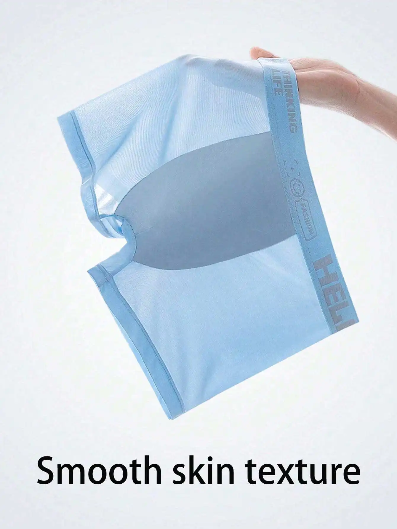 

4pcs Mens Lightweight Breathable Briefs With Printed Waistband