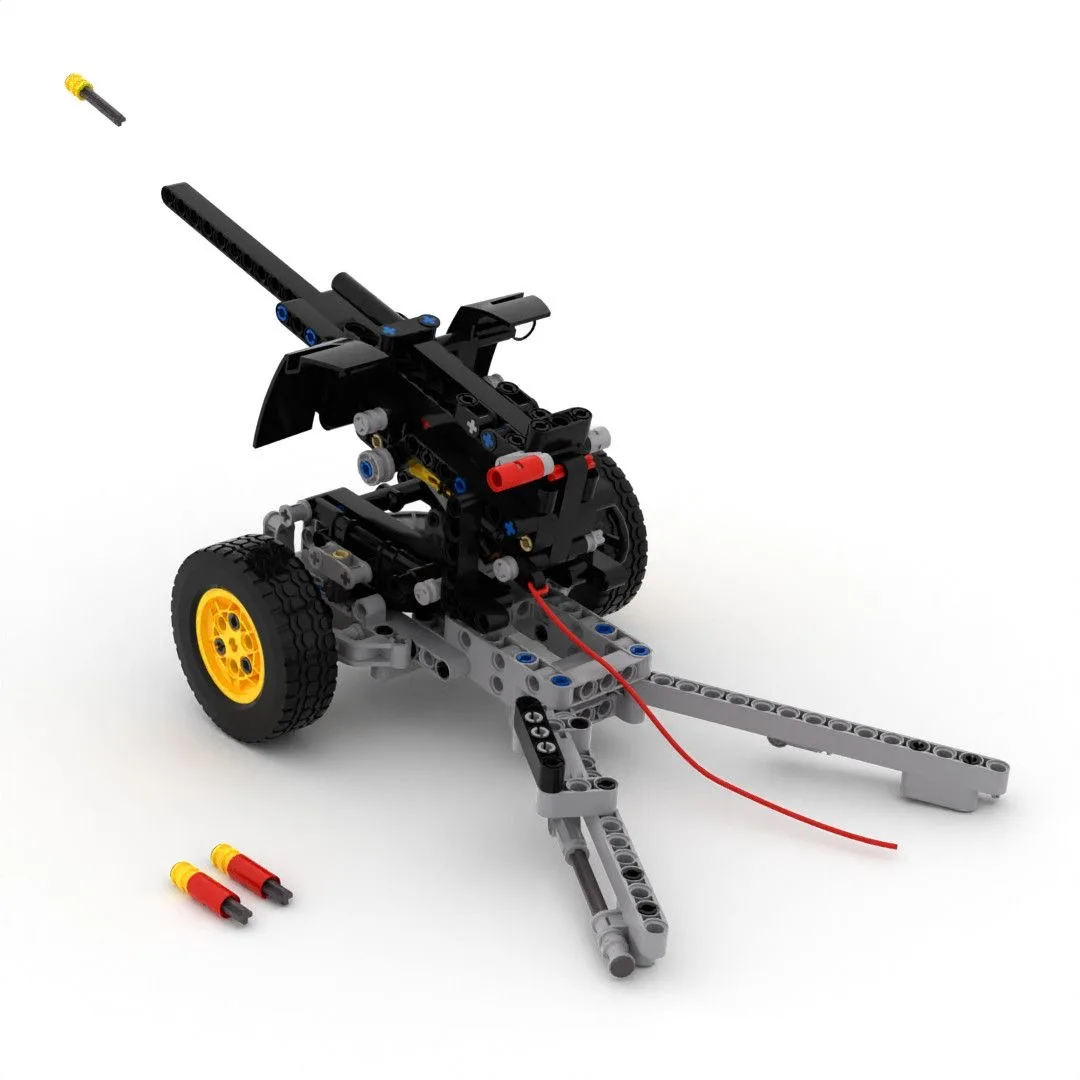 

Малые инженерные строительные блоки MOC: Технологичная конструкция, передача энергии, механическая сборка, противотанковая пушка