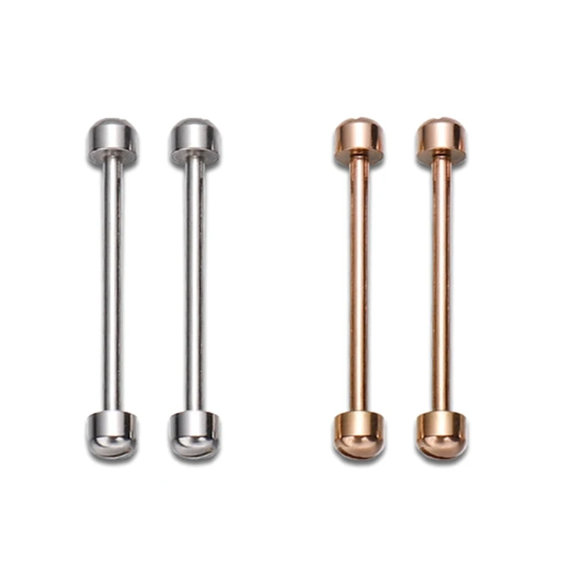 2 قطعة حزام ساعة اليد المسمار أنبوب قضبان اتصال قضيب ساعة العروة دبابيس الفرقة ربط وصلة قضيب ل حزام ساعة اليد العصابات 16 مللي متر 18 مللي متر 20 مللي متر 22 مللي متر