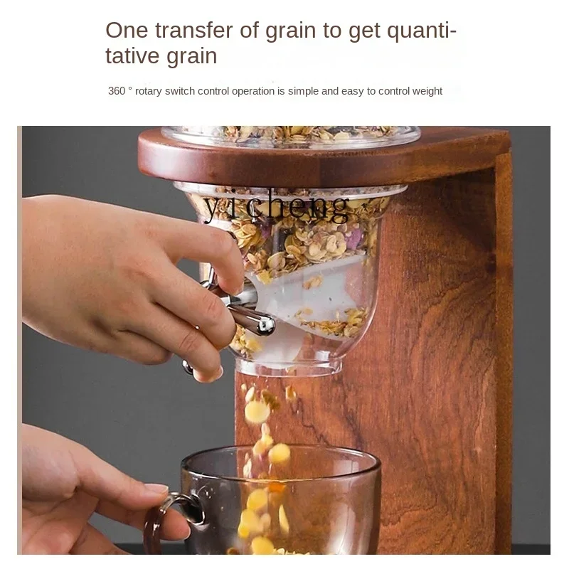 Macchina per la distribuzione dei cereali della macchina per trucioli di grano in legno massello per caffetteria Distributore di cereali Macchina per trucioli di grano