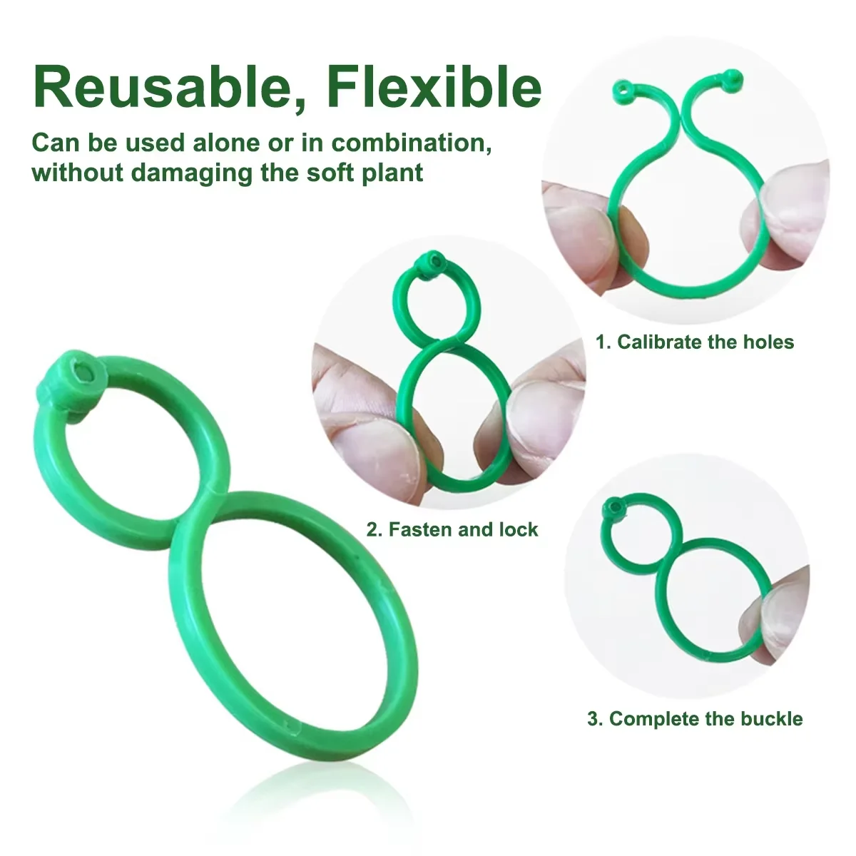 50PCS Garden Plant Clips Garden Plant Stand Trellis Clip Grow Easily & Uprightly with Rattan Vegetable Planter Tool