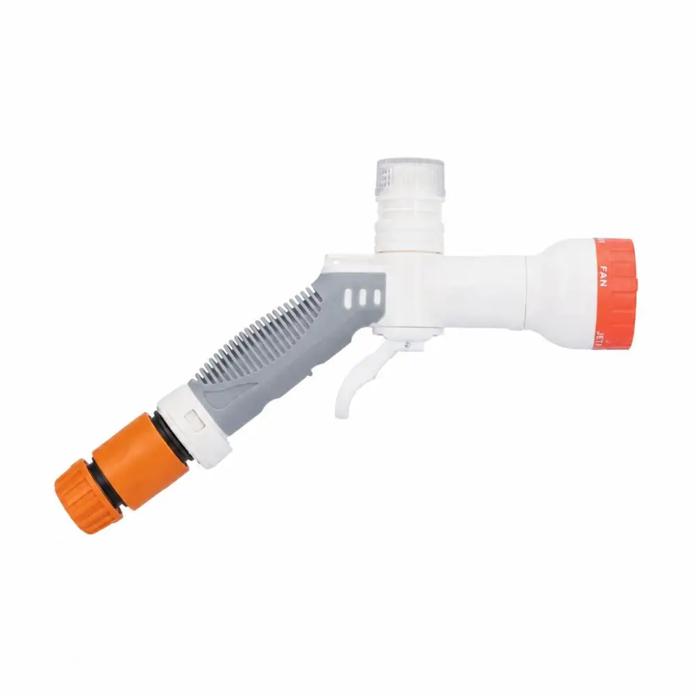 Ergonomic Handle Garden Hose Nozzle Sprayer Easy Installation Leakproof Hose Nozzle 5 Spray Settings Spray Gun Sidewalk Cleaning