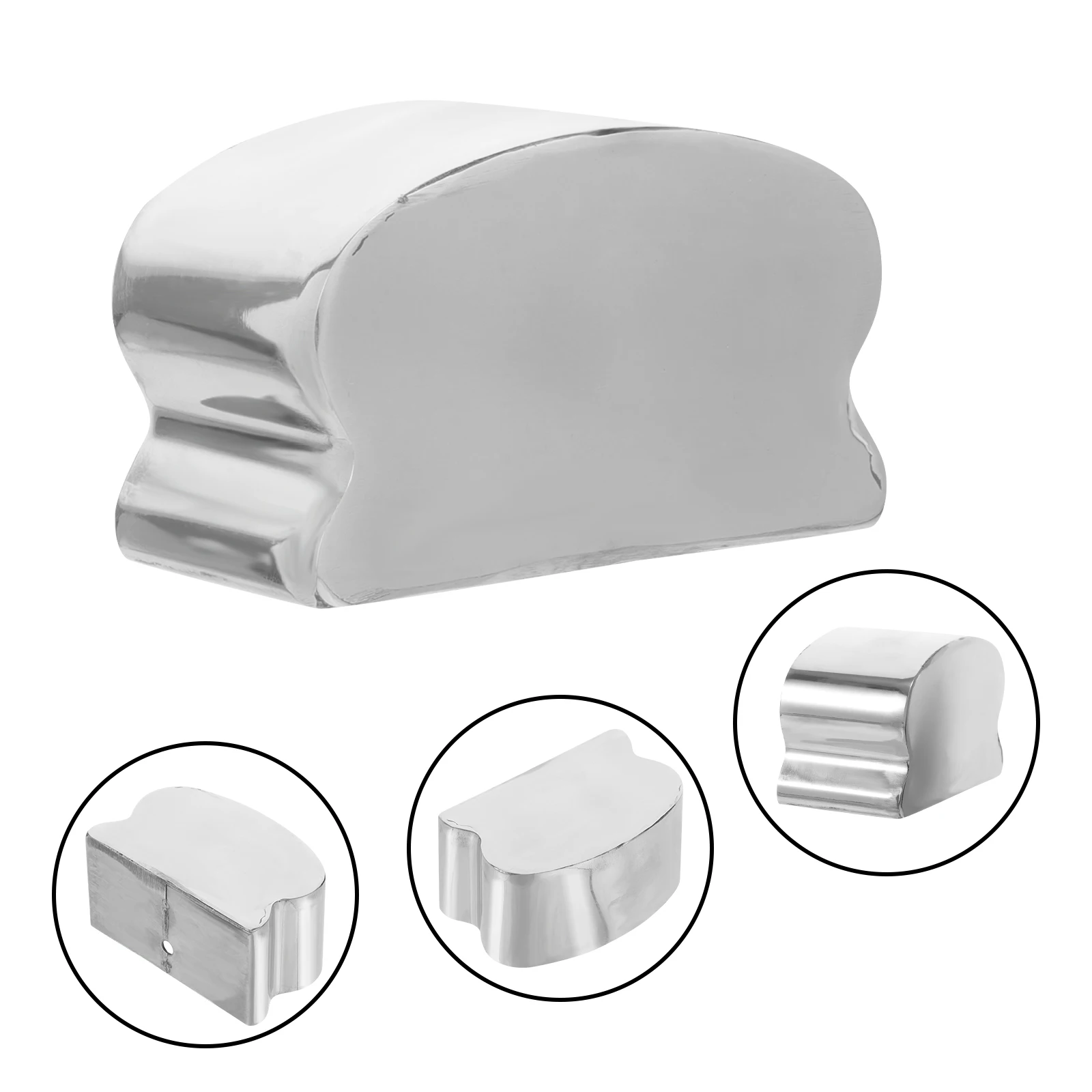 Tappo terminale per corrimano in acciaio inossidabile Accessorio di ricambio per scala in argento resistente alla corrosione durevole Tappo per tubo di facile installazione