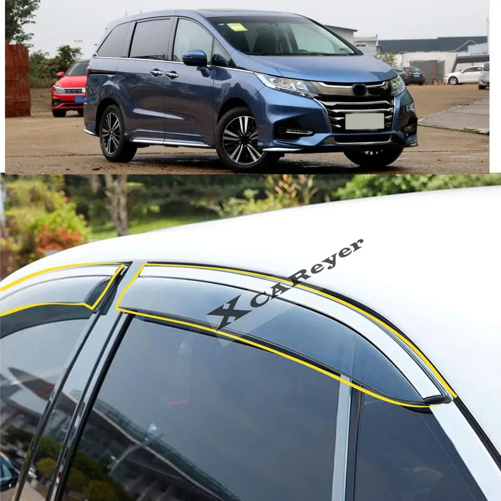 

Для Honda Odyssey 2015 2016 2017 2018 2019 2020 2021 автомобильная наклейка пластиковое оконное стекло ветрозащитный козырек от дождя/солнца вентиляционное отверстие