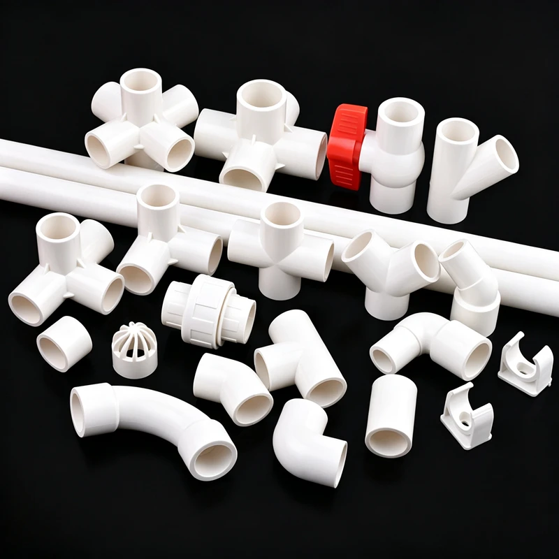 20~50mm White PVC Connectors Pvc Pipe Direct Elbow Tee Joint UPVC Valve 3-Ways 4-Ways 5-Ways 6-Ways Aquarium Water Tube Joints