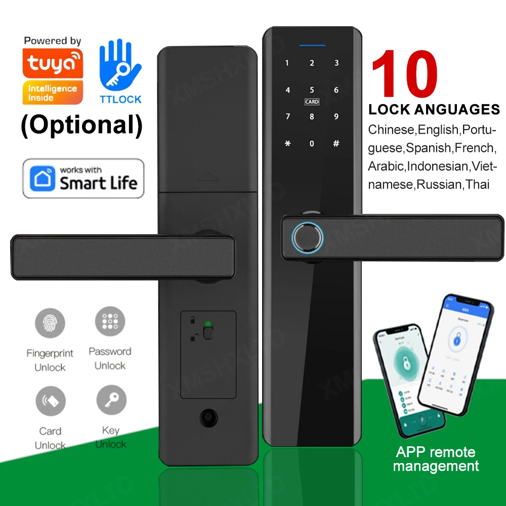 xmshxltd-p16-serrure-de-porte-intelligente-ttlock-bluetooth-tuya-empreinte-digitale-mot-de-passe-carte-ic-sans-cle-smartlife-maison
