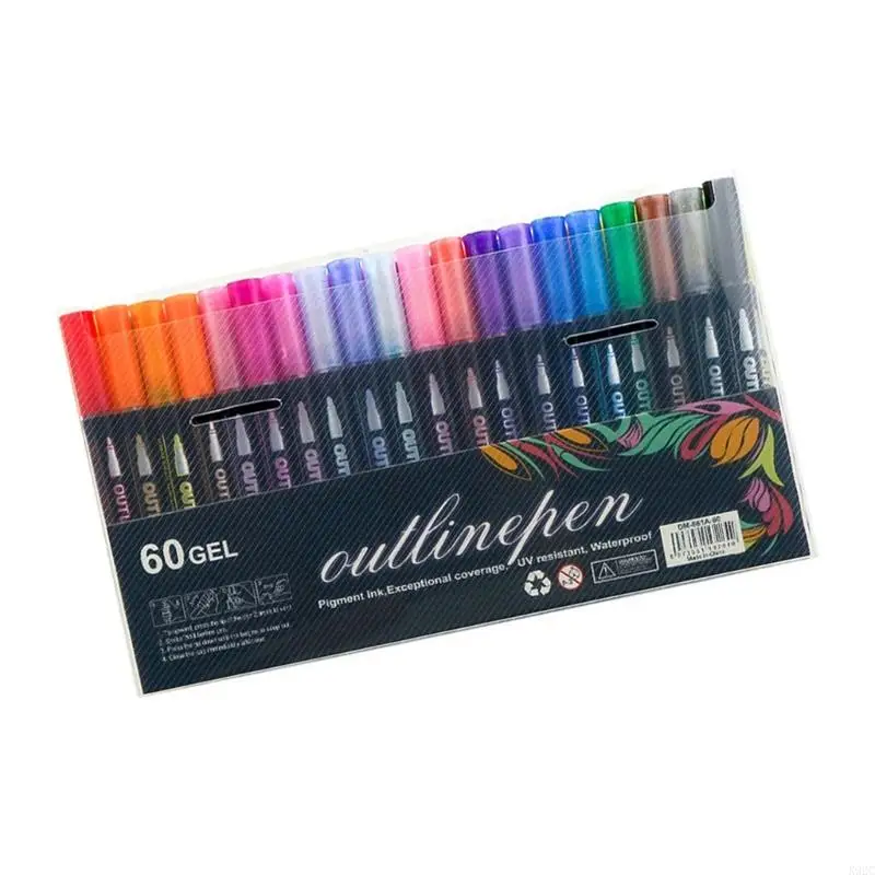 Marker Pen Shimmering Metallic Art Markers For DIY Projects Gift Vibranted Color K92C