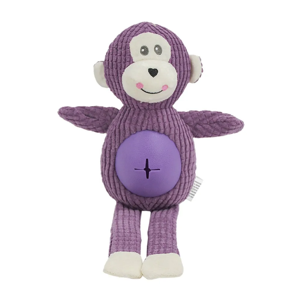 

Big Belly Design Dog Chew Animal Shape Squeak Sound Squeak Pet Bite Cleaning Teeth Bite-Resistant Food Leaks Snack