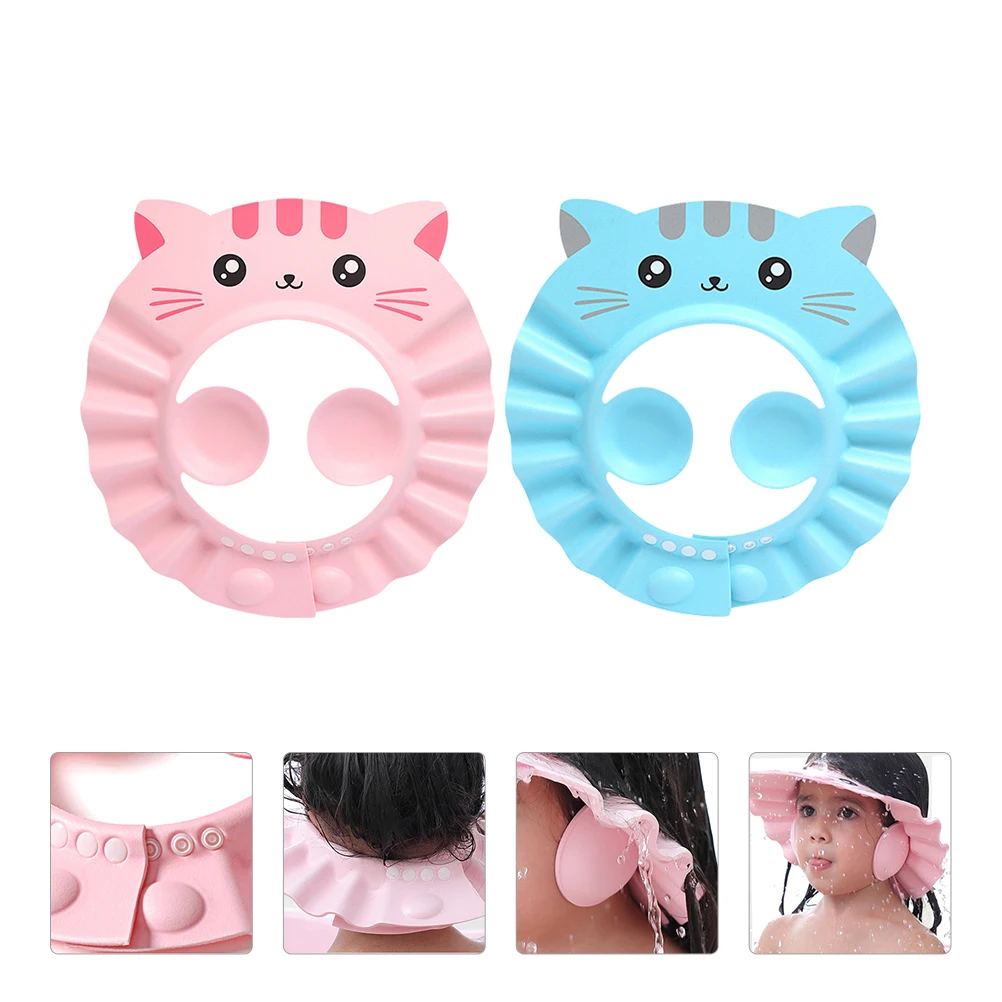Waterproof Baby Bath Hat Toddler Shampoo Cap Infant Shower Visor Kids Bathing Hood EVA Easy Eyes Ears Adjustable
