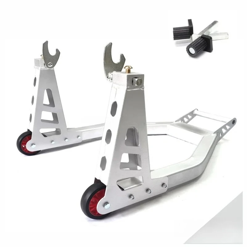 Aluminum Alloy Motorcycle Front Rear Wheel Lift Stand 450kg Load Bearing Tire Repair Tool