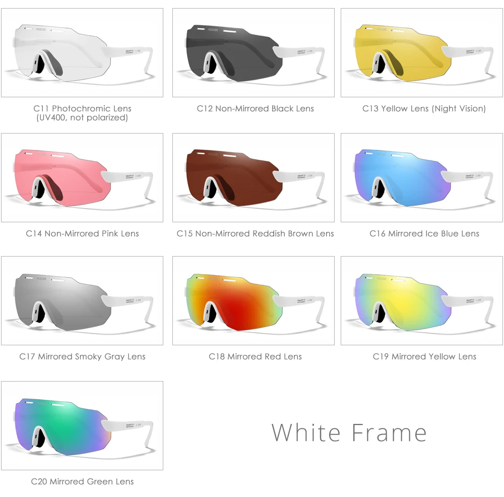 KDEAM Hohe-Ende Radfahren Gläser Ultra Licht TR90 Material Photochrome/Polarisierte Sonnenbrille Männer Einstellbare Tempel Länge – Detail 6