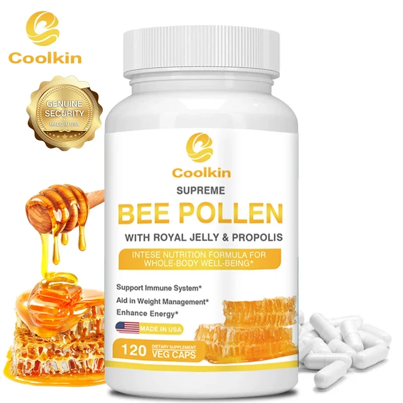 Polen de abeja - Contiene gelatina real y propóleo - Aliviar el dolor articular, promover la salud ósea, mejorar la inmunidad, suministro antioxidante