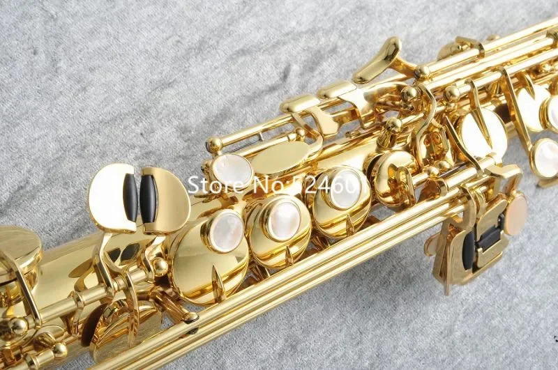 Professional  MARGEWATE Brand S-901 B flat Soprano Saxophone Brass Music Instruments Sax With Case Mouthpiece Free Shipping