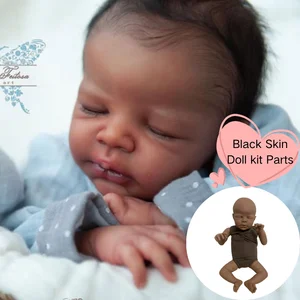 Schwarze Haut Vinyl Reborn Babypuppenkit, ohne Malen, zerlegt, handgefertigt, DIY, Mädchenspielzeug, Geschenk, Zendric, 16 7 Hauptverkäufe Baby Reborn Black Girl - №5