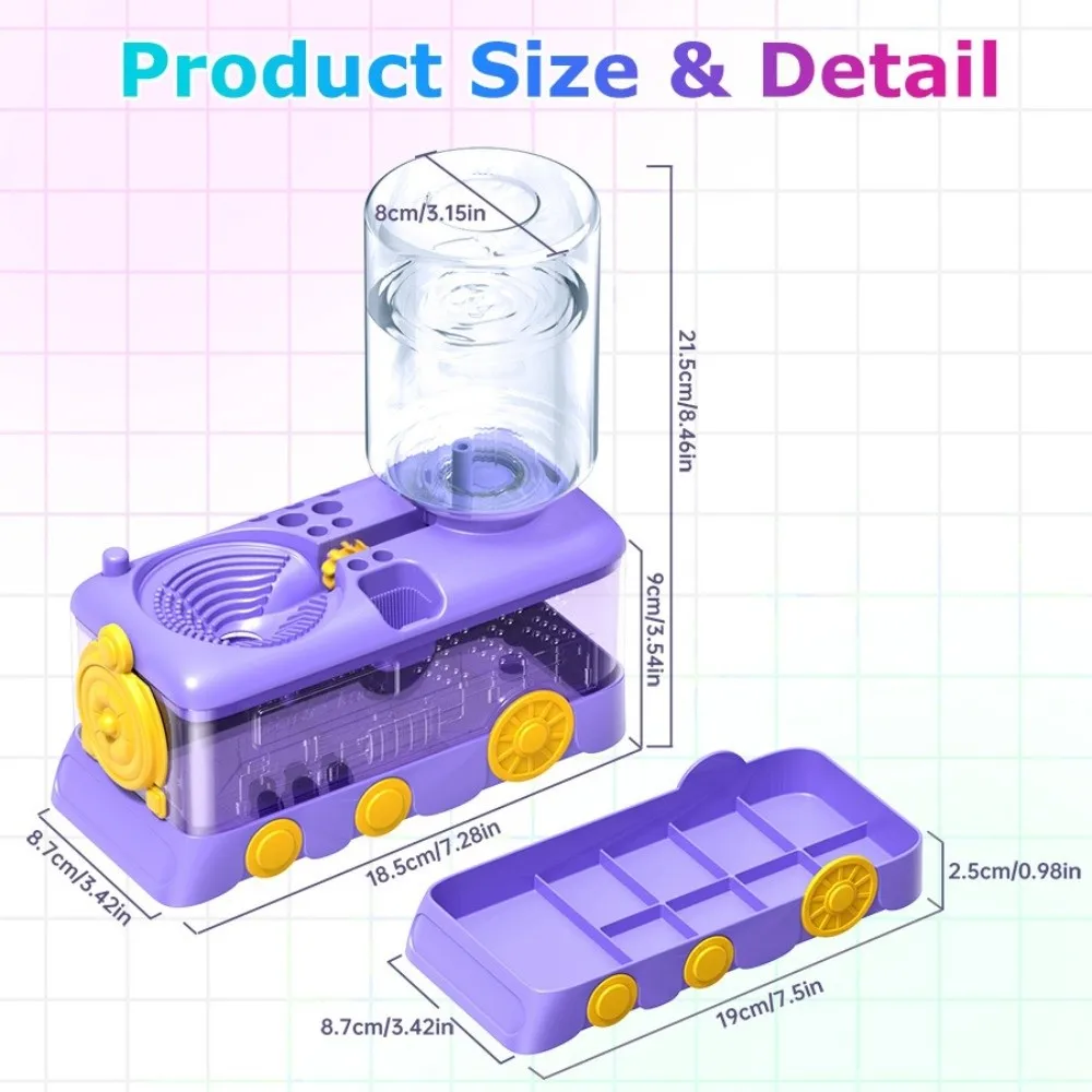 Rondella multifunzionale per pennelli con pulsante di scarico Circolazione automatica dell'acqua Strumenti artistici Secchio per dispositivo pulito per pennelli