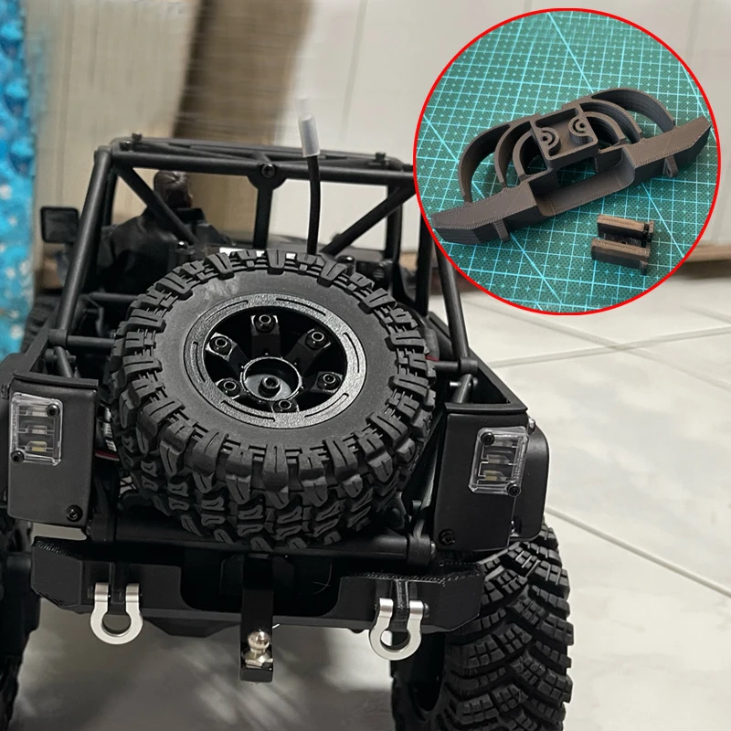1PCS For MJX H12Y Climbing Vehicle Model 3D Printed ABS Rear Bumper Convenient Installation Personalized Modification for RC Car