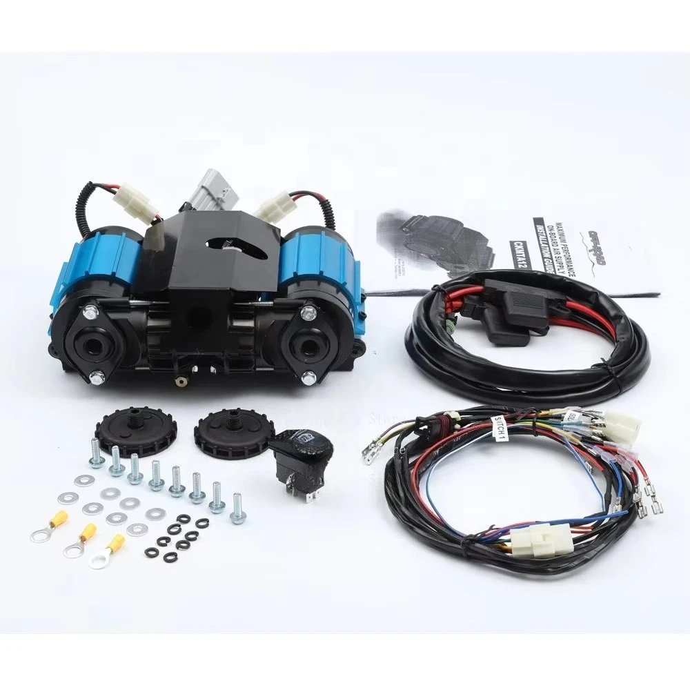 Applicable to DC12V Four-Wheel Drive Tire Deflator, Portable Four-Wheel Drive Air Compressor Pump, Two-Cylinder Air Pump