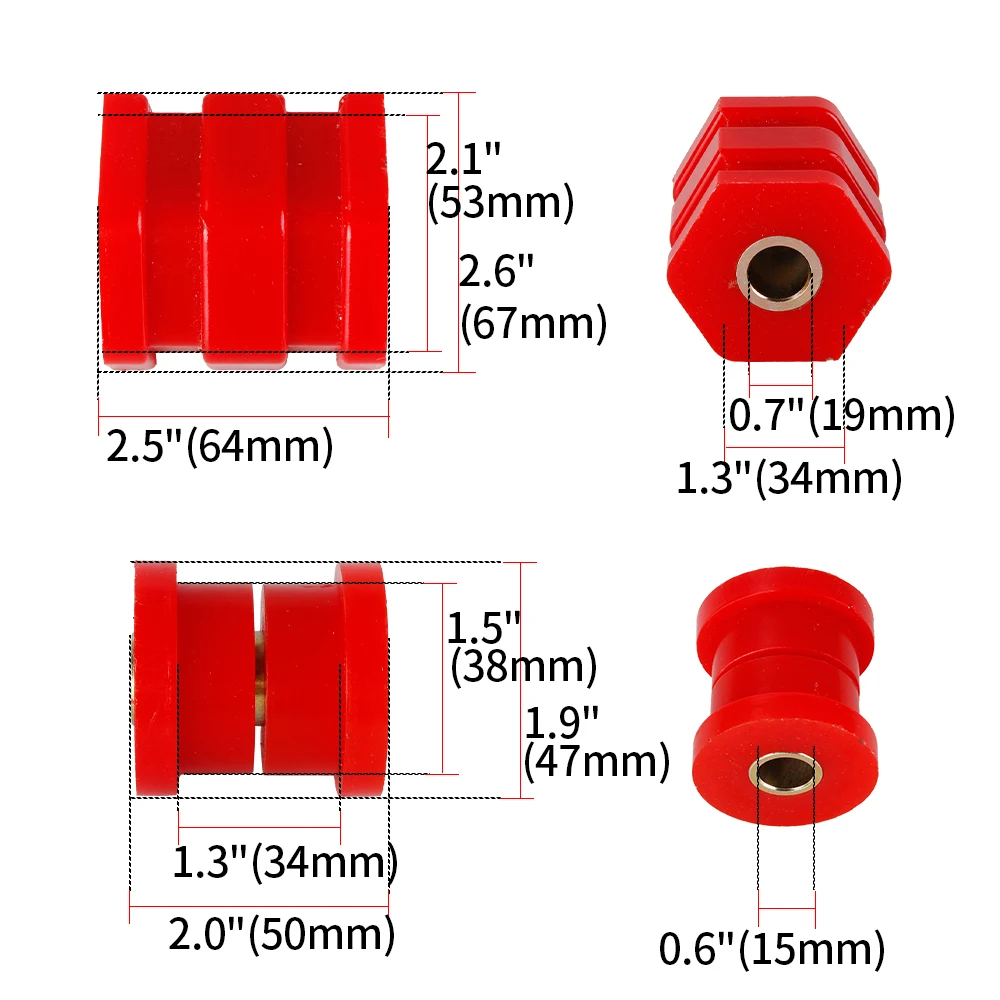 RASTP-Polyurethane 8-220 Front Lower Control Arm Bushing Kit for Honda Civic 96-00 RS-SFN109