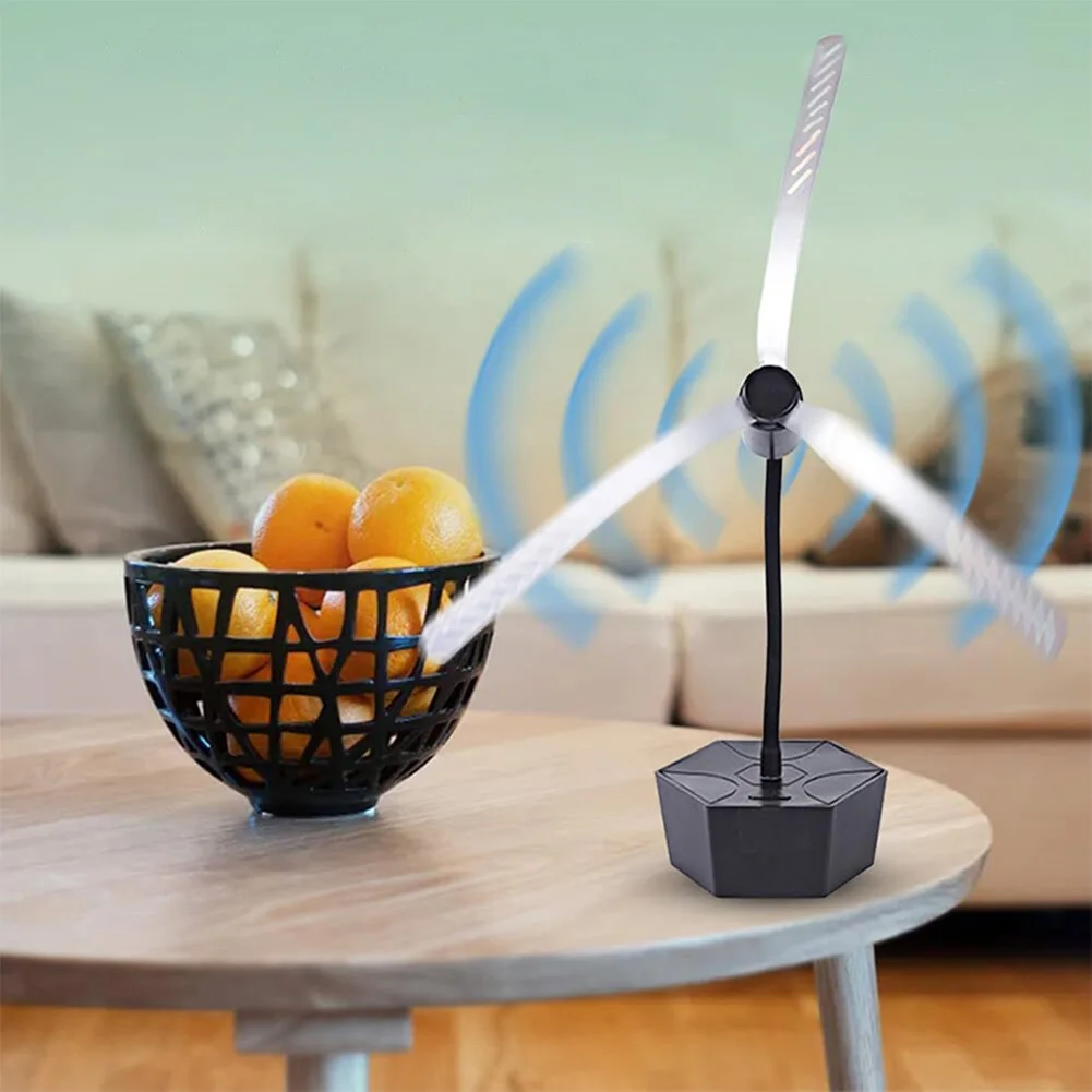 Fly Repellent Fan USB/Battery Operated Fly Fans for Food with Holographic Blades Flexible Fly Repellent Fan for Picnic Kitchen
