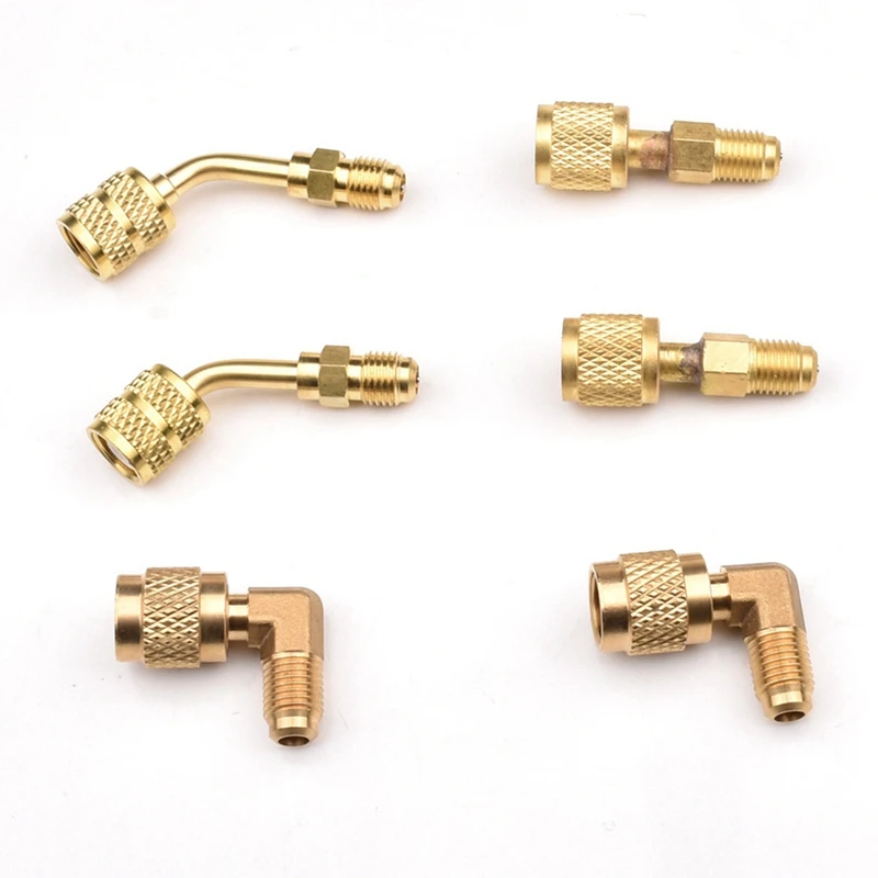 R410 adapter kit metall mini split vakuumpumpen set robuster r410 konverter stecker langlebiger 1/4sae bis 5/16sae adapter