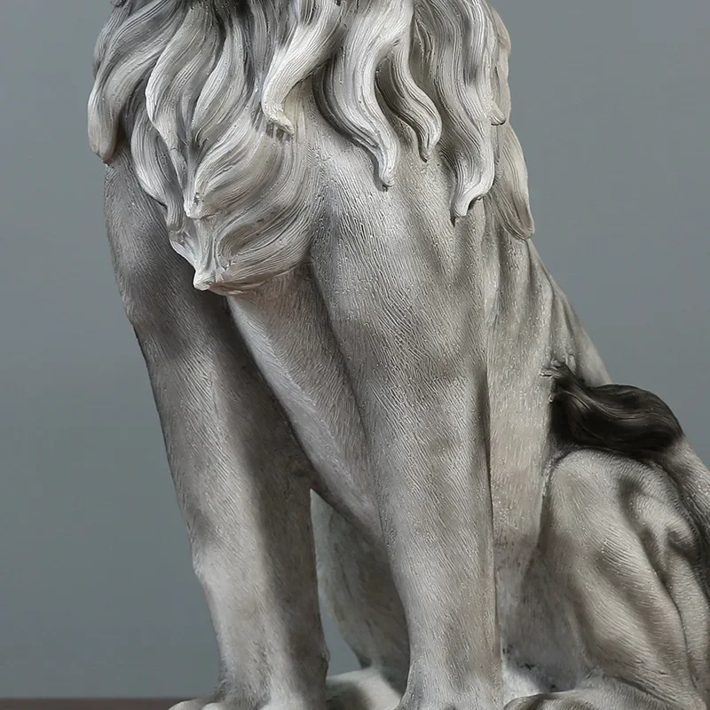 الأسد الكبير الإبداعية الراتنج الحرف اليدوية الحلي المنزلية أرضية كبيرة الأسد الحلي هووسورمينغ الهدايا #5